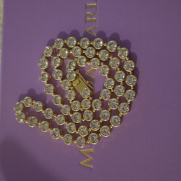 Melinda Maria Mama Baroness Tennis Necklace 18" Gold | Diamondettes New ✨️ FIRM - Picture 4 of 5